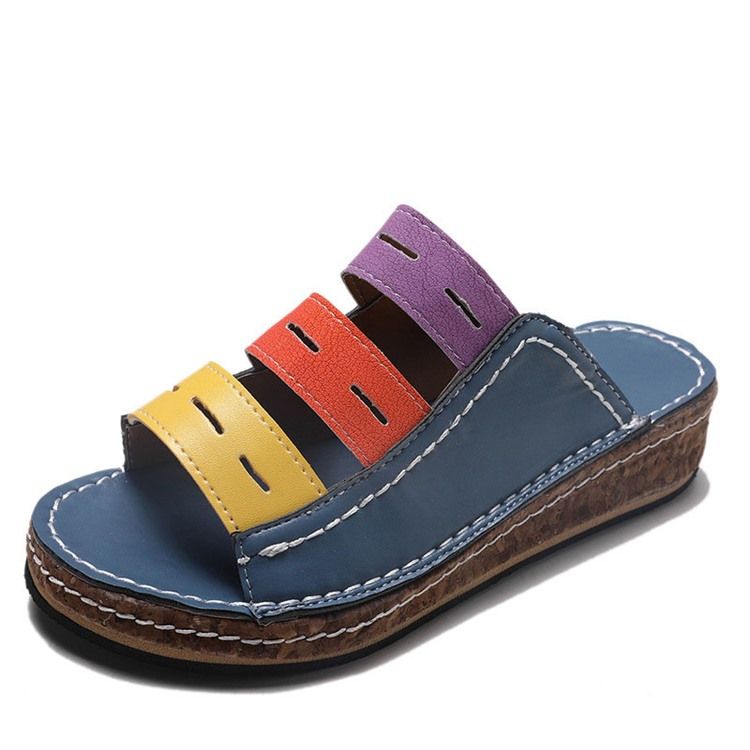 Hule Flip Flop Slip-On Color Block Tøfler