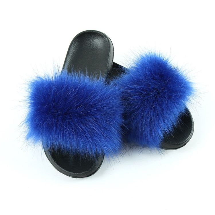 Pompon Flat Med Slip-On Vanlige Tøfler