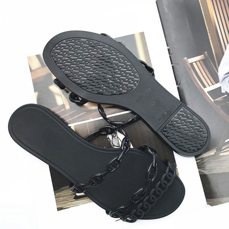 Slip-On Chain Flip Flop Vanlige Tøfler