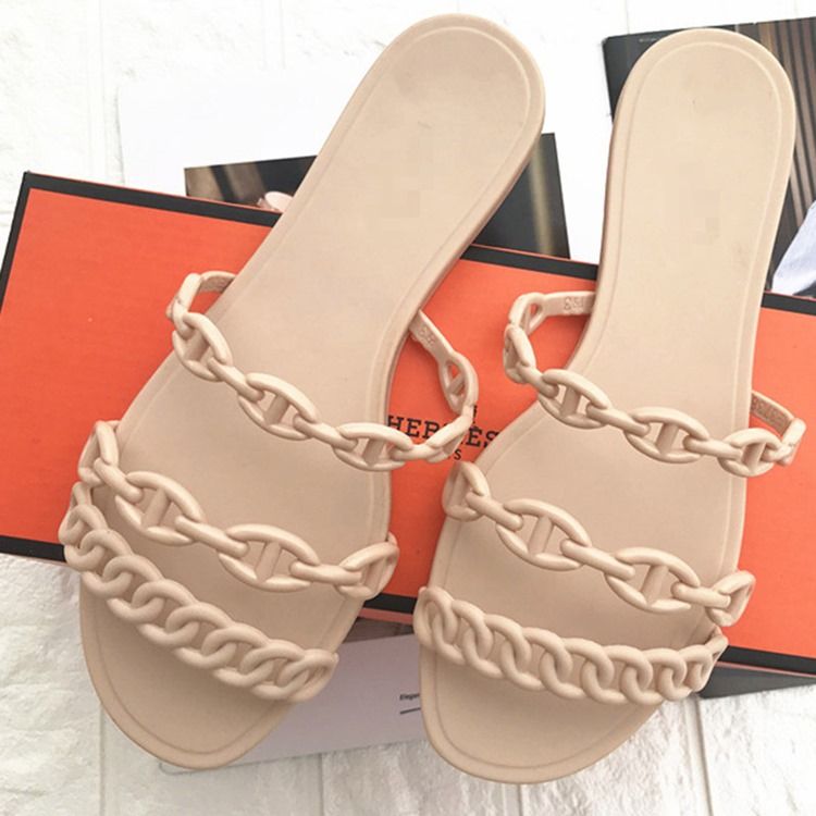 Slip-On Chain Flip Flop Vanlige Tøfler