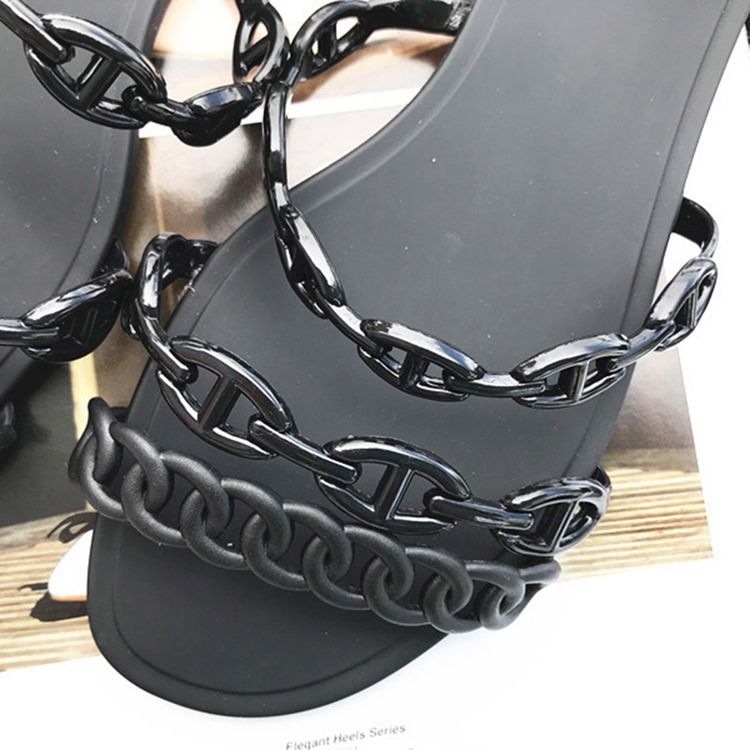 Slip-On Chain Flip Flop Vanlige Tøfler