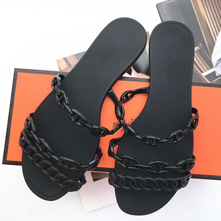 Slip-On Chain Flip Flop Vanlige Tøfler