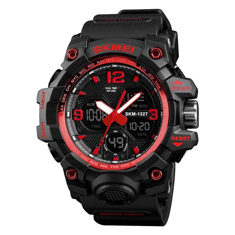 Herre Sports Multi-Function Multi-Color Double Movement Herreklokke