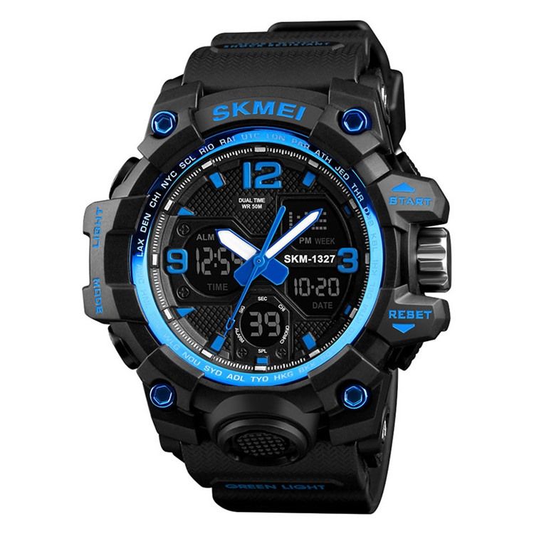 Herre Sports Multi-Function Multi-Color Double Movement Herreklokke