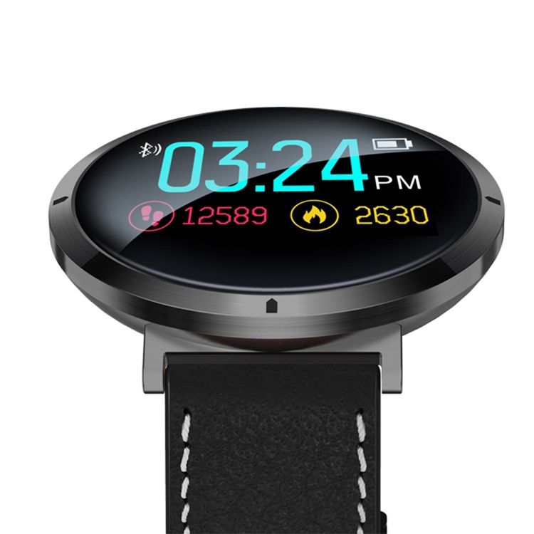 S2 Fargeskjerm Smart Armbånd Step Heart Rate Blodtrykk Povement Rund Vanntett Bluetooth Smart Watch