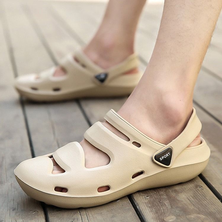 Pvc Kamuflasje Slip-On Rund Tå Herresandaler