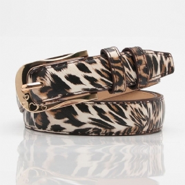 Fashion Pin Spenne Leopard Print Pu Belte