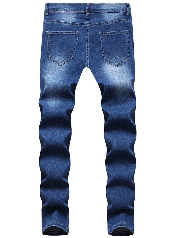 Blyantbukse Hull Midt Midje Uformelle Europeiske Jeans