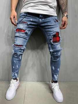 Blyantbukse Hull Midt Midje Uformelle Europeiske Jeans