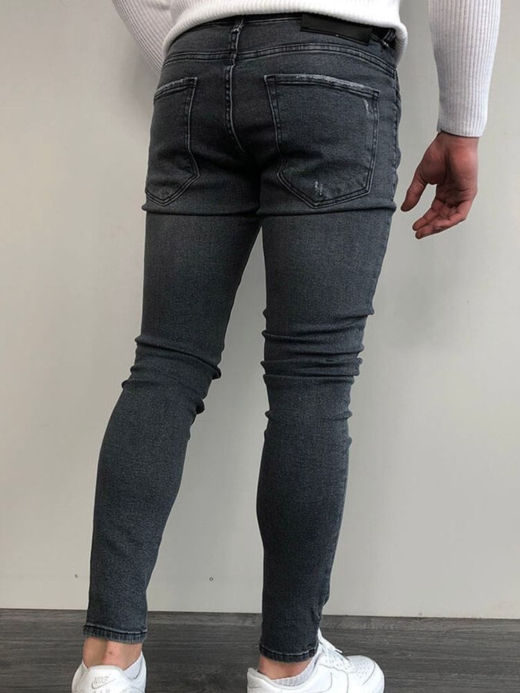 Blyantbukser Blitt Vanlige Midje-Glidelås Uformelle Jeans