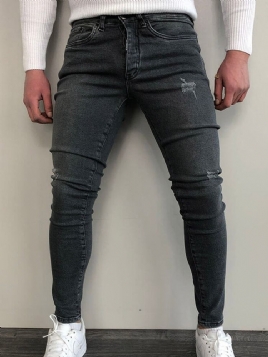 Blyantbukser Blitt Vanlige Midje-Glidelås Uformelle Jeans