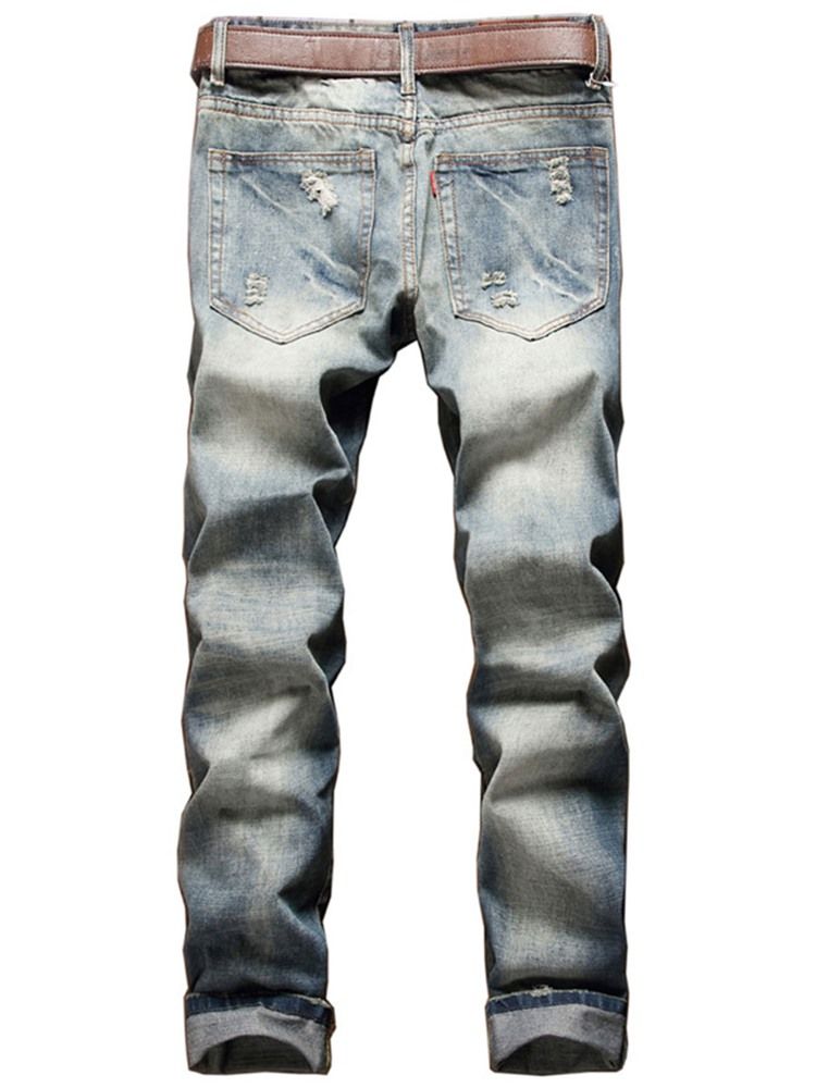 Casual Holes Denim Jeans For Menn