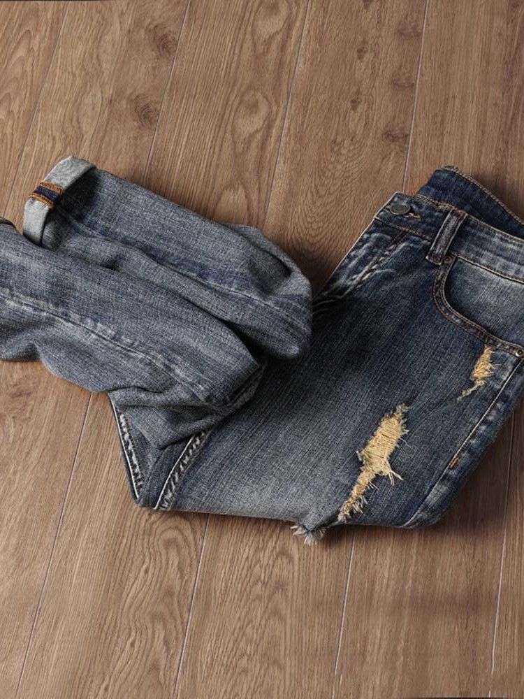 Casual Jeans Med Middels Midje