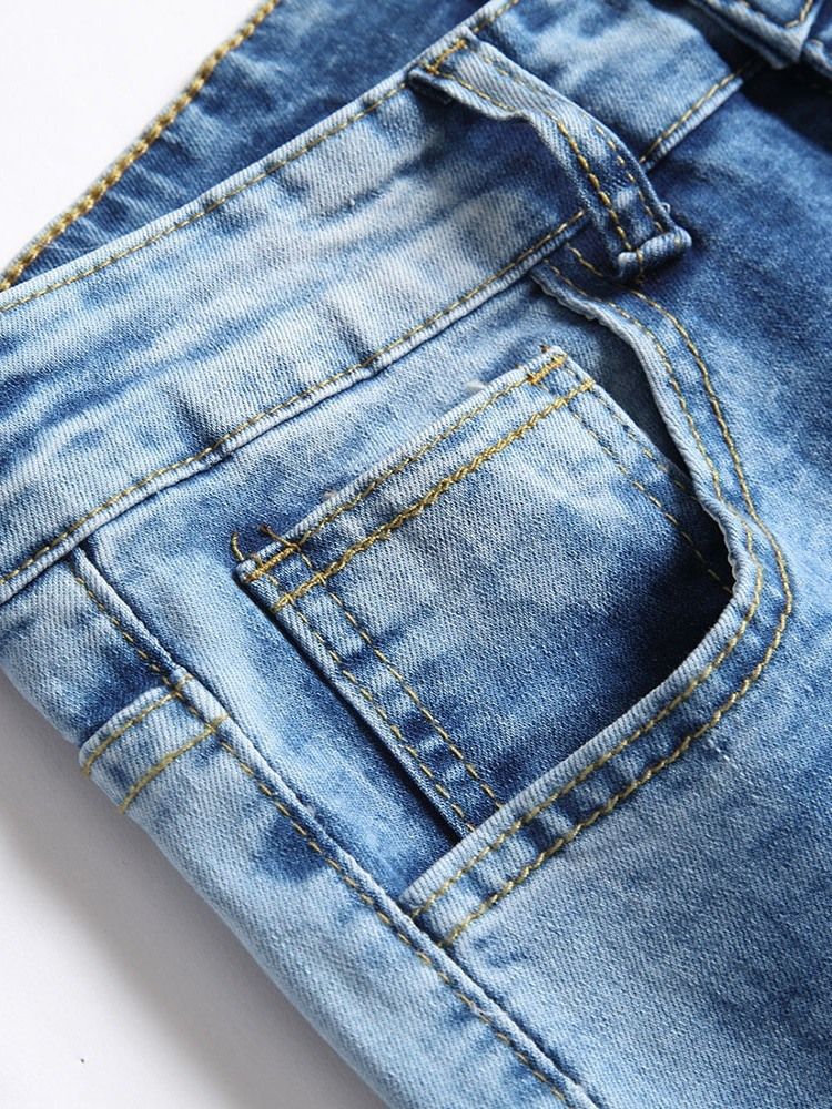 Glidelås Blyantbukser Glidelås Herre Casual Jeans