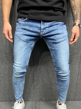 Glidelås Blyantbukser Glidelås Herre Casual Jeans