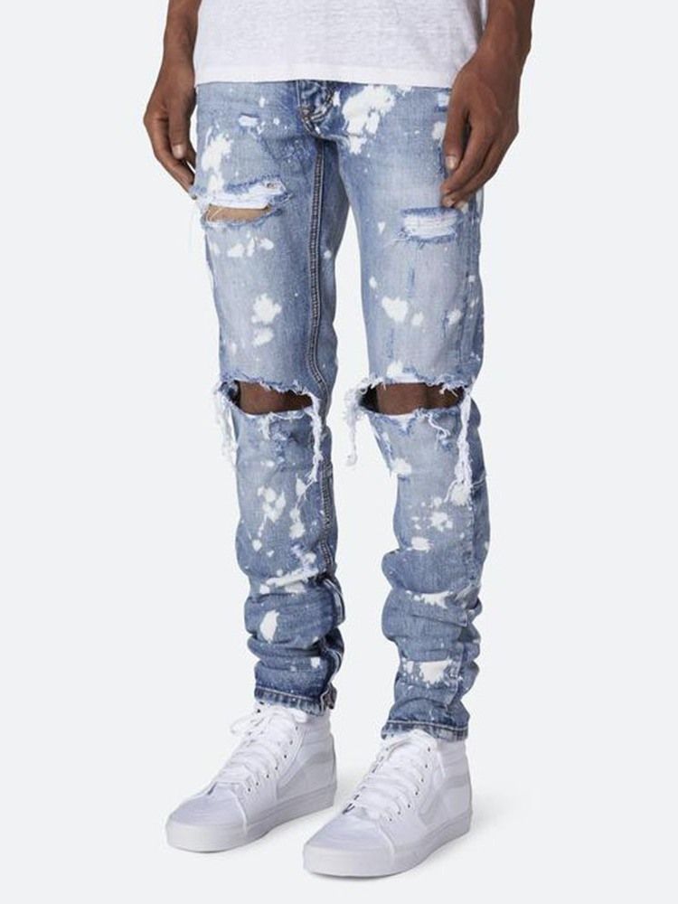 Glidelås Uformell Midje Jeans For Menn