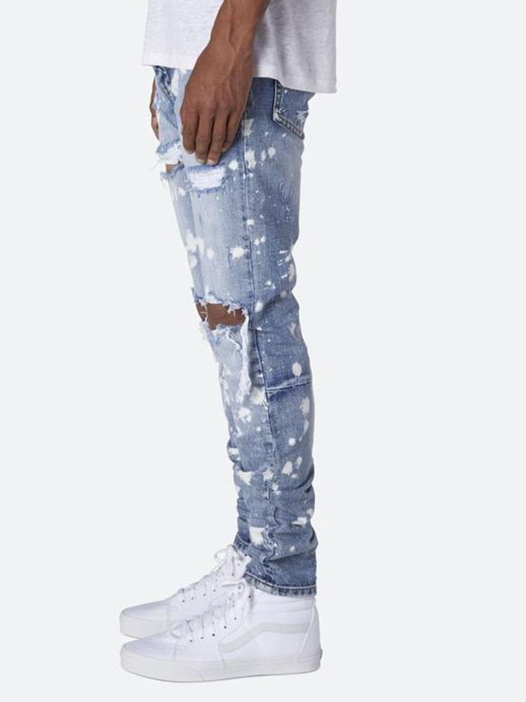 Glidelås Uformell Midje Jeans For Menn