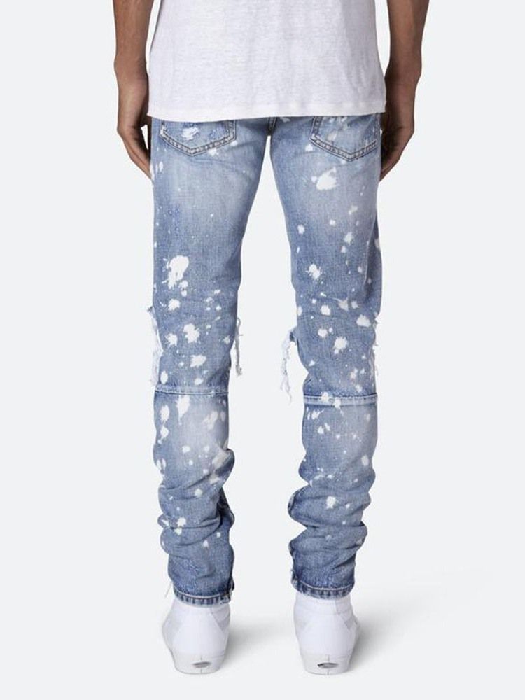 Glidelås Uformell Midje Jeans For Menn