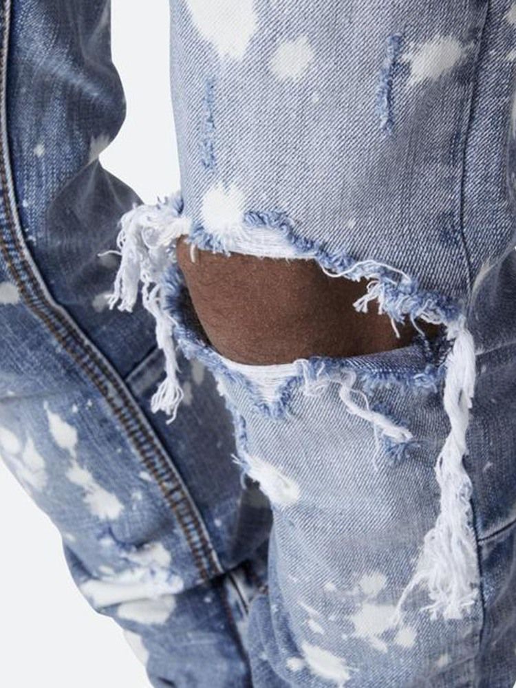 Glidelås Uformell Midje Jeans For Menn