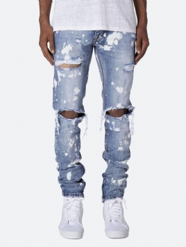 Glidelås Uformell Midje Jeans For Menn