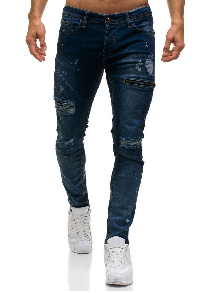 Glidelås Vanlig Glidelås Jeans Med Midt Midje