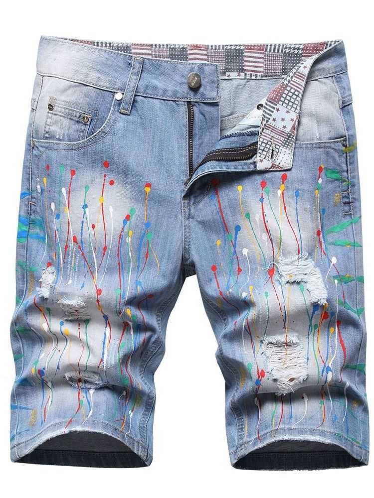 Hollow Rett Midje Hip Hop Jeans