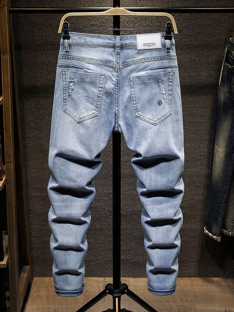 Hull European Mid Waist Casual Jeans