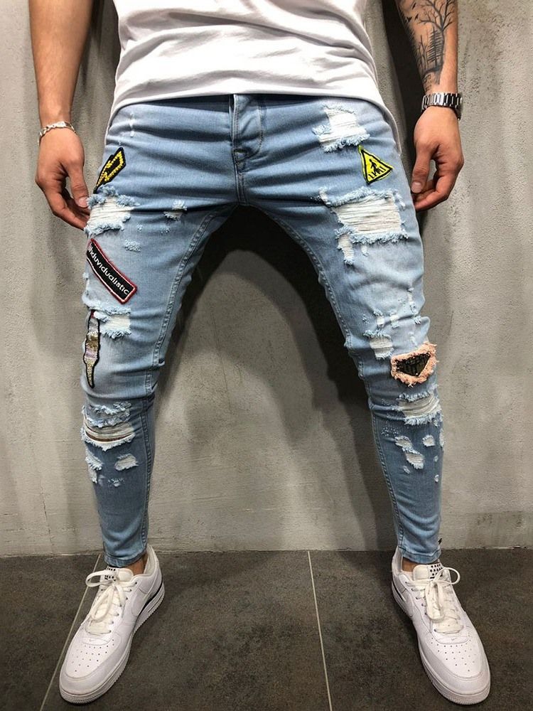 Hull Midje Glidelås Uformelle Jeans