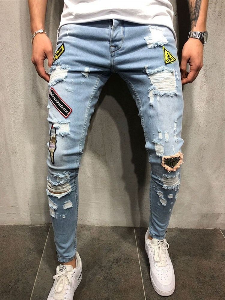 Hull Midje Glidelås Uformelle Jeans