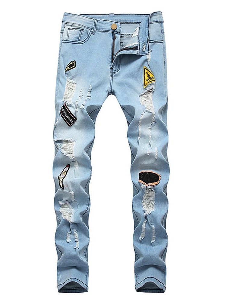 Hull Midje Glidelås Uformelle Jeans