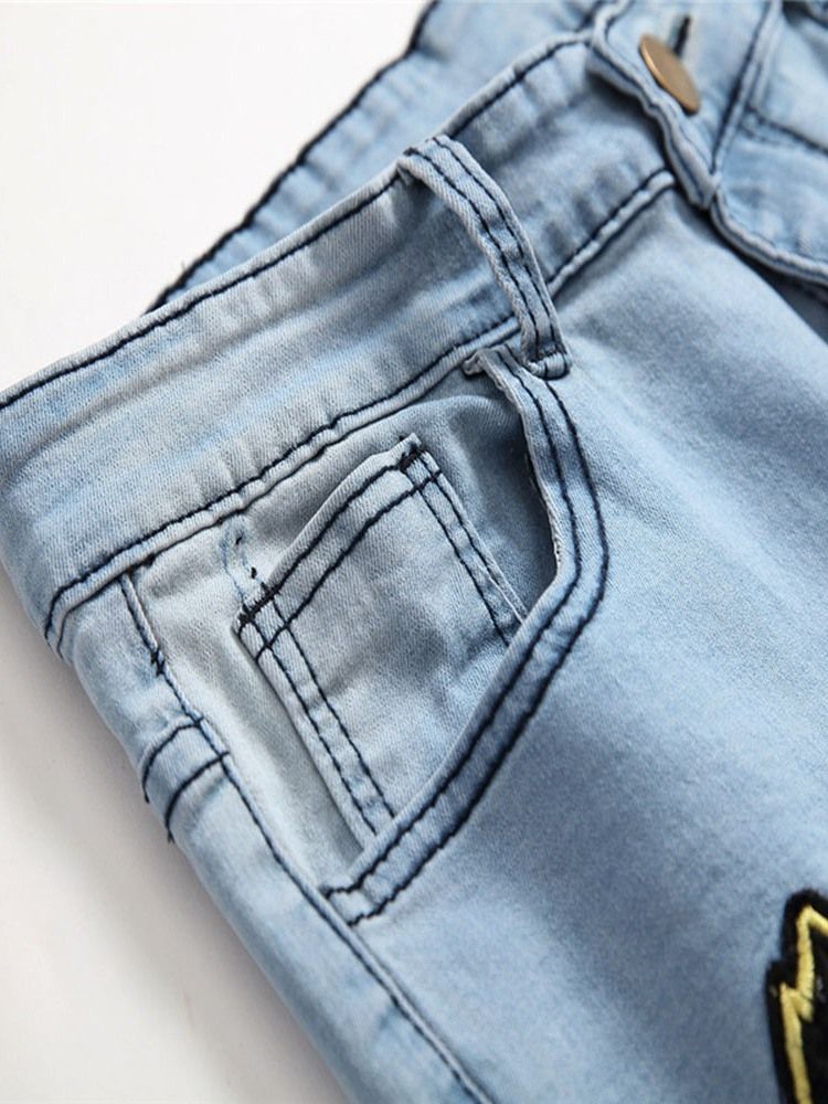 Hull Midje Glidelås Uformelle Jeans