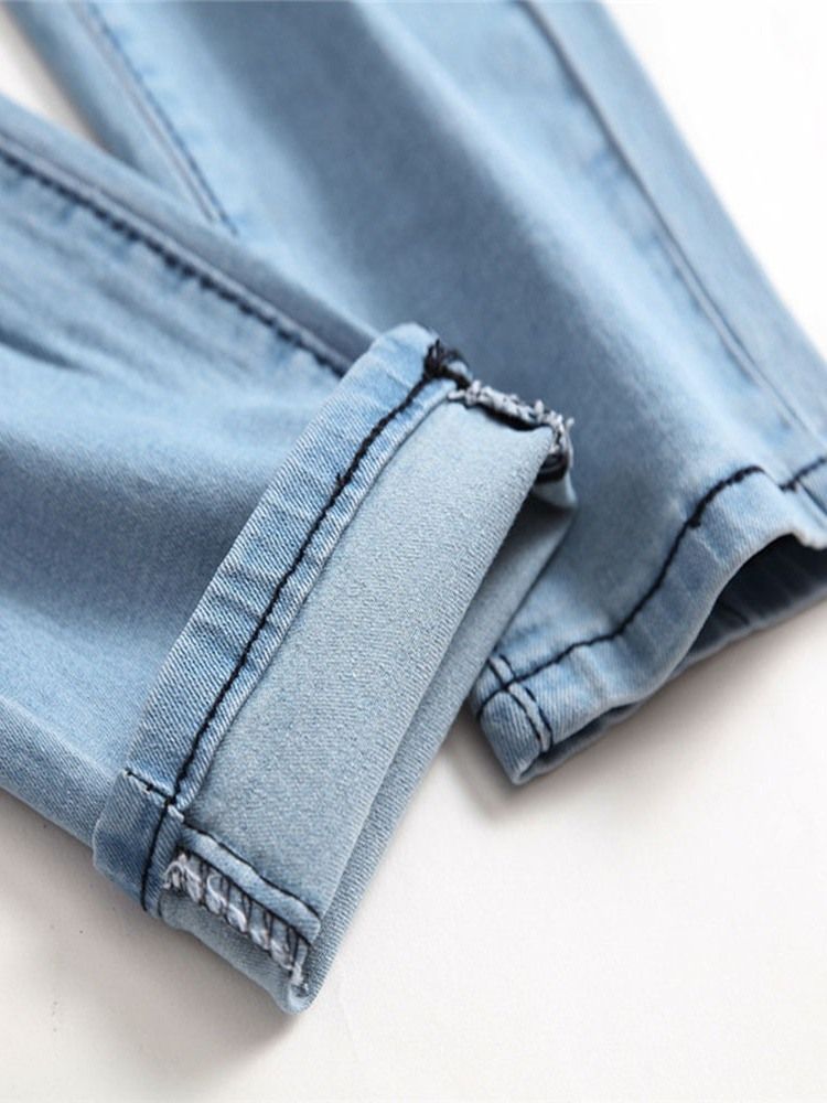 Hull Midje Glidelås Uformelle Jeans