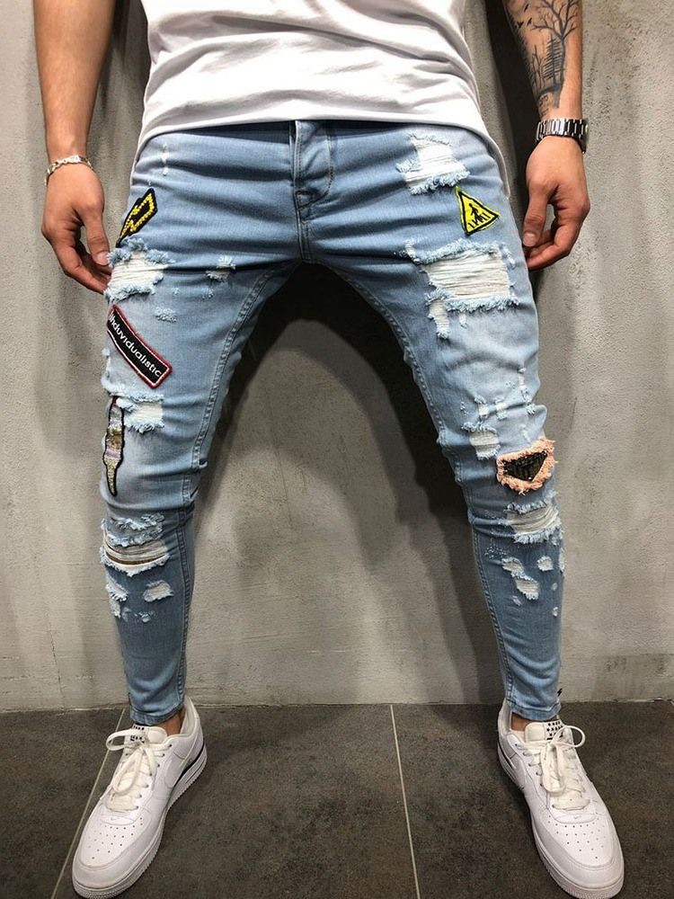 Hull Midje Glidelås Uformelle Jeans