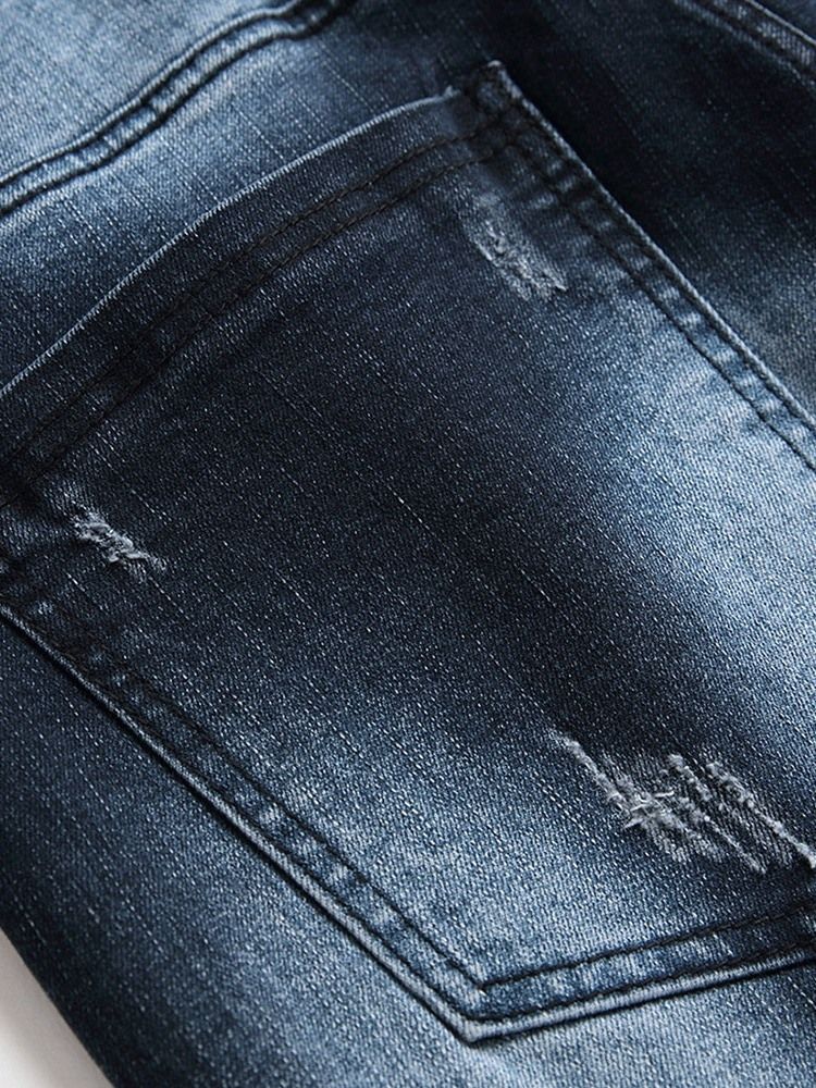 Hull Rett Glidelås Menns Uformelle Jeans