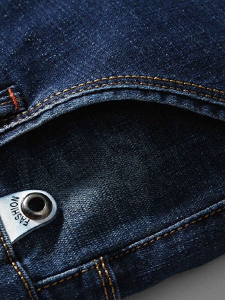 Hull Vanlig Glidelås Midje Midje Uformelle Jeans