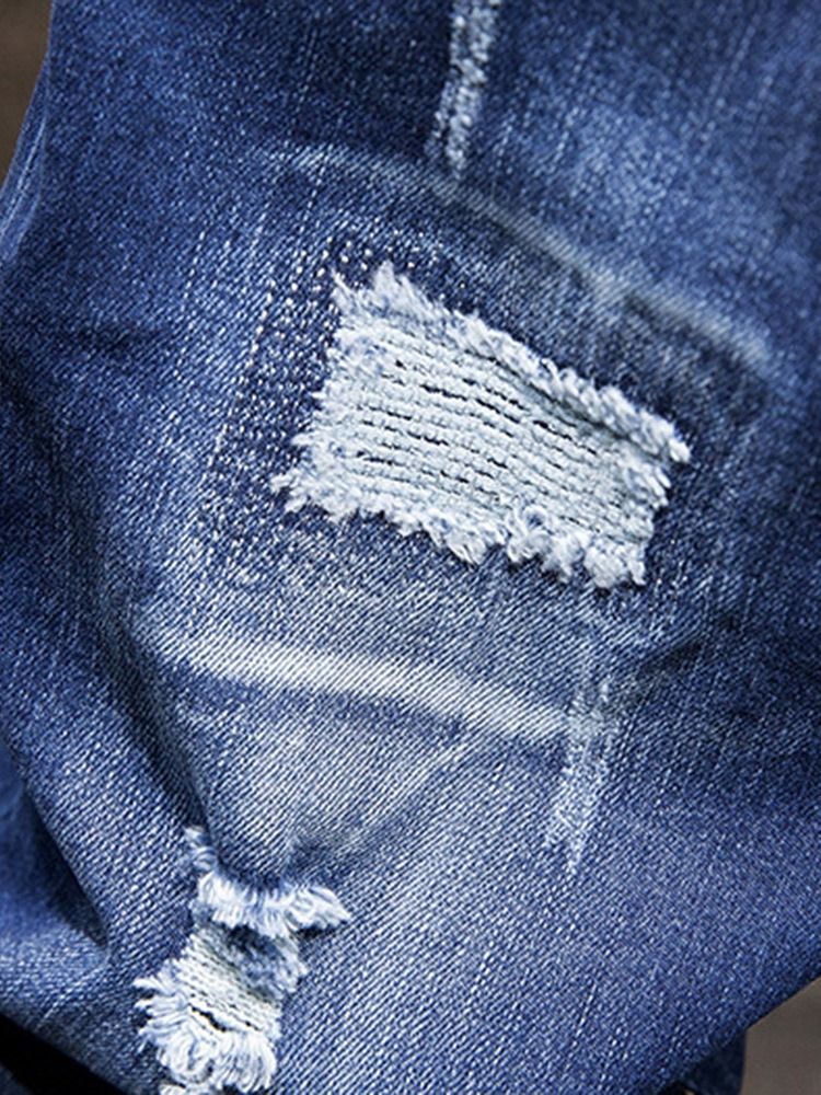 Pocket Jeans Med Glidelås I Midten Av Midjen