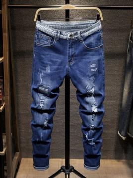 Pocket Jeans Med Glidelås I Midten Av Midjen