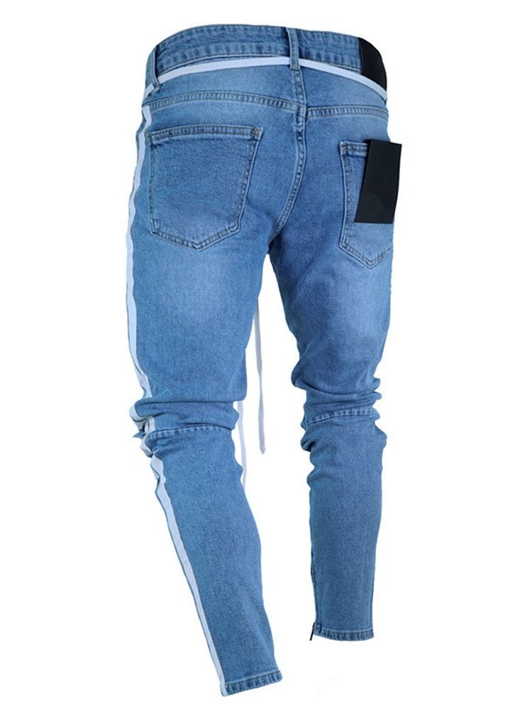 Pocket Jeans Med Midje For Menn