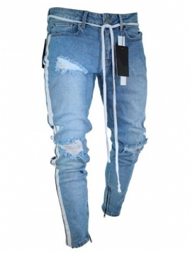 Pocket Jeans Med Midje For Menn