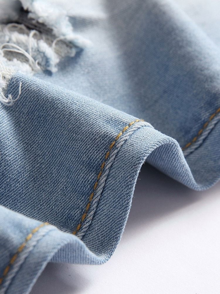 Pocket Pencil Bukser Mid Waist Glidelås Menns Jeans