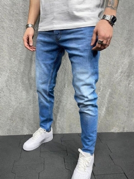 Pocket Pencil Bukser Vanlig Glidelås Mid Waist Jeans