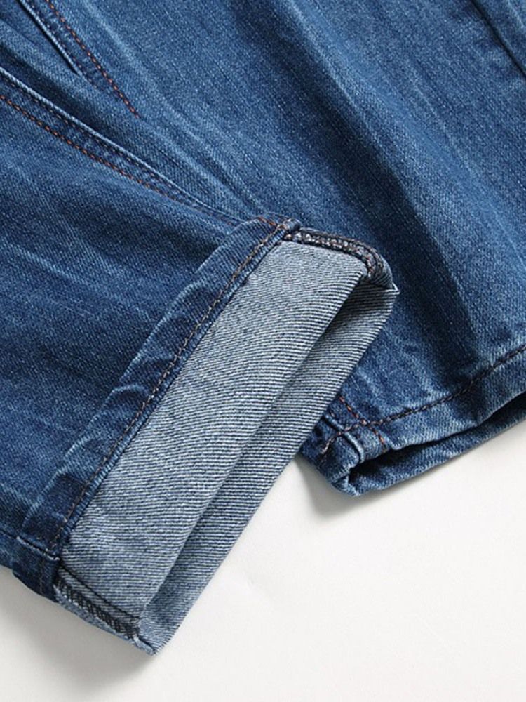 Rett Slitt Kamuflasje Midje Glidelås Herrejeans