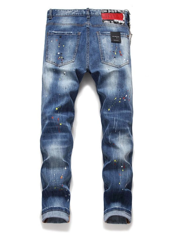 Rett Slitte Europeiske Menns Slim Midje Jeans