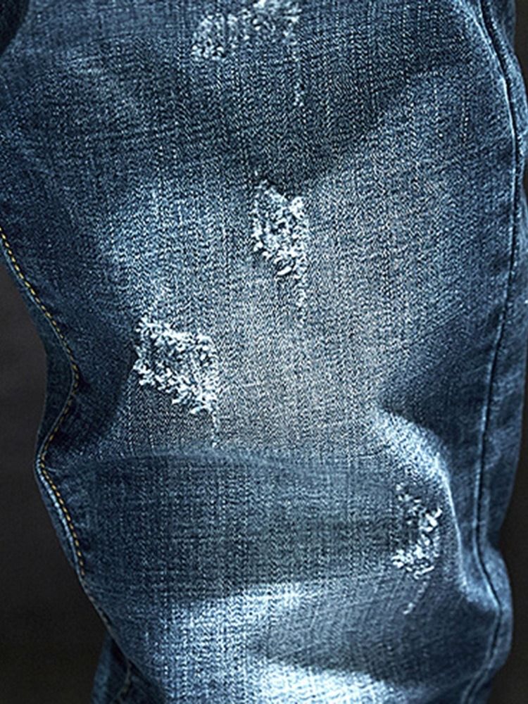 Vanlig Lomme Med Glidelås I Midten Av Midjen Uformelle Jeans