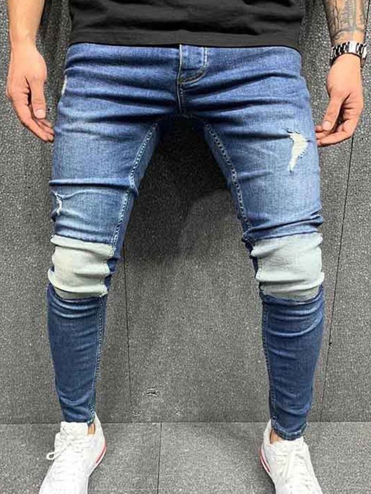 Vanlige Blyantbukser Vintage Jeans Med Glidelås