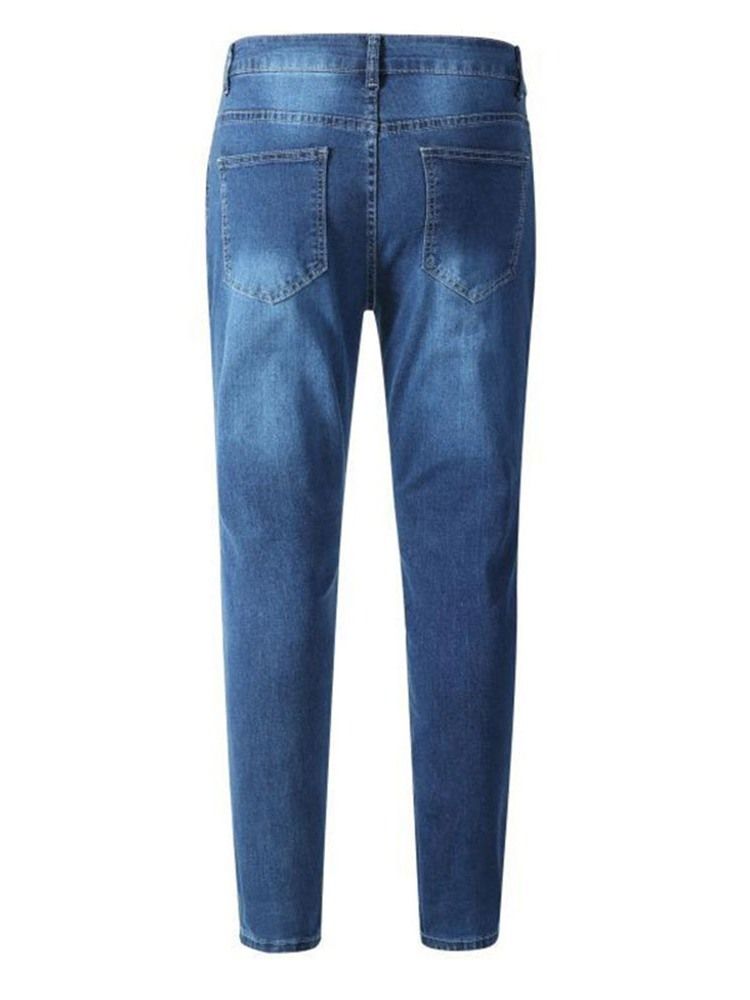 Vanlige Blyantbukser Vintage Jeans Med Glidelås