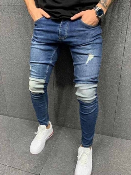 Vanlige Blyantbukser Vintage Jeans Med Glidelås