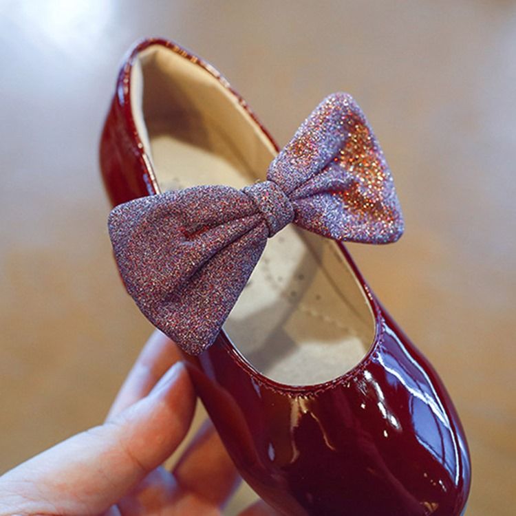 Bowknot Spring Round Toe Sko