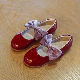 Bowknot Spring Round Toe Sko