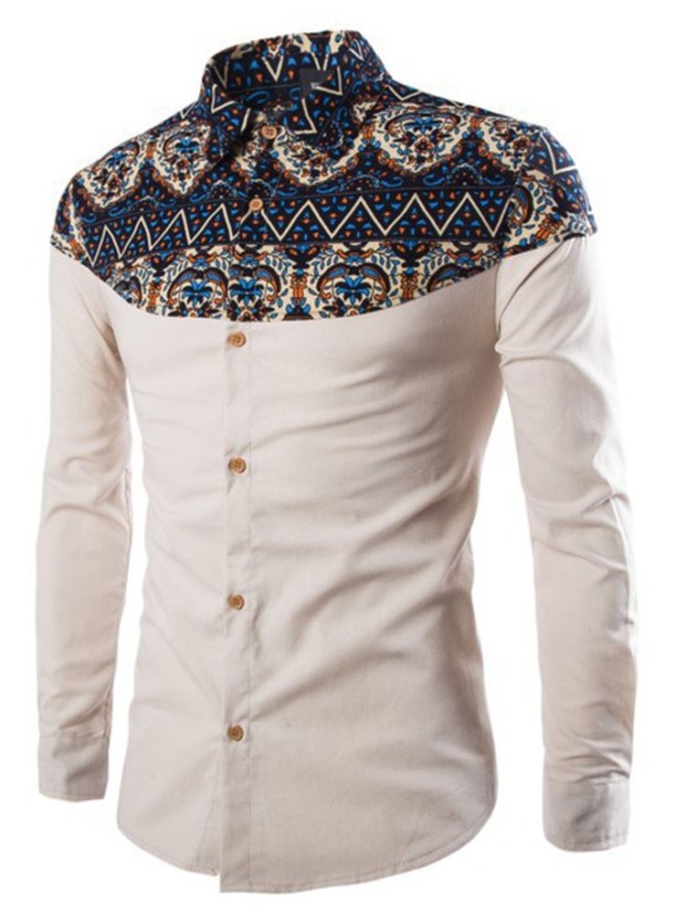 Lapel Floral Casual Spring Single Breasted Skjorte